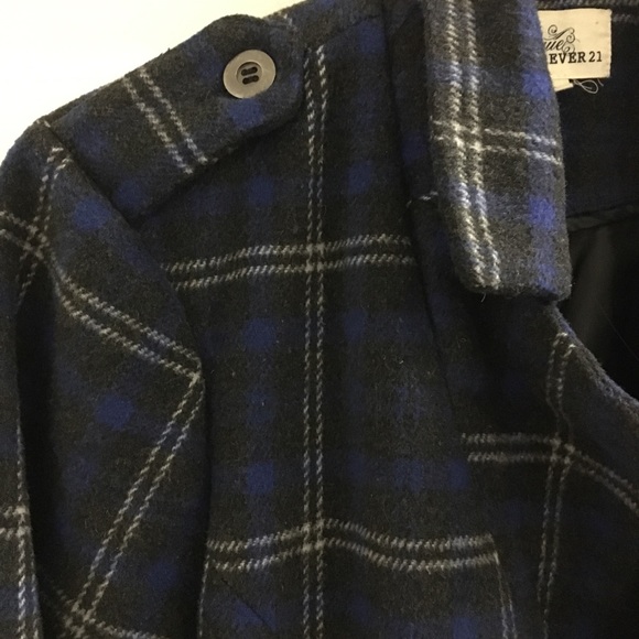 Blue / Black Plaid Blazer - Picture 2 of 4